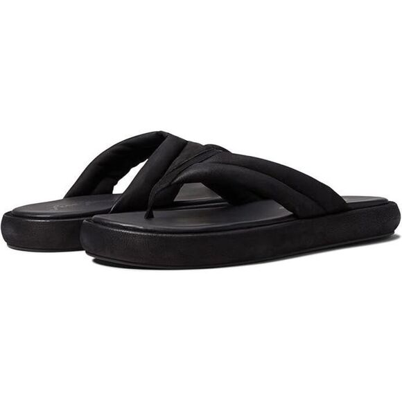 Free People Shoes - Free People Wonderland Flip Flop Thong LEATHER Size 10/40, Black New!
